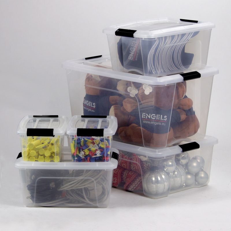bacs de rangement transparents
