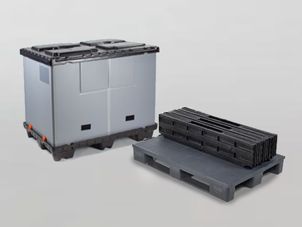 Caisse palette pliable à ceinture