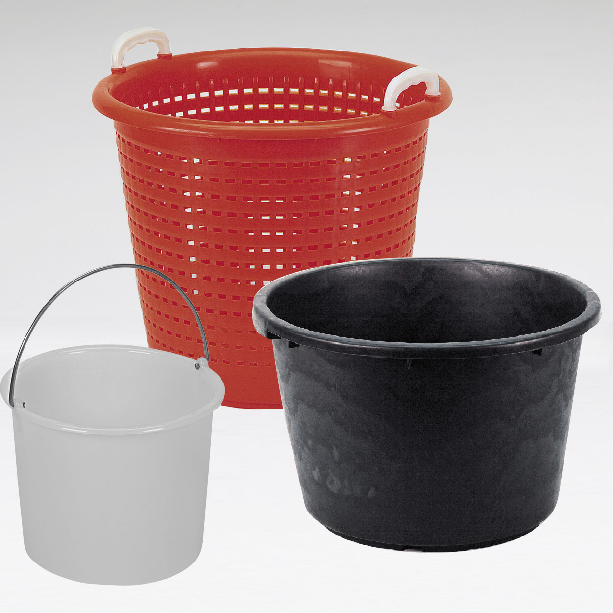 seau, pôt, panier / cuvette, bac à mortier