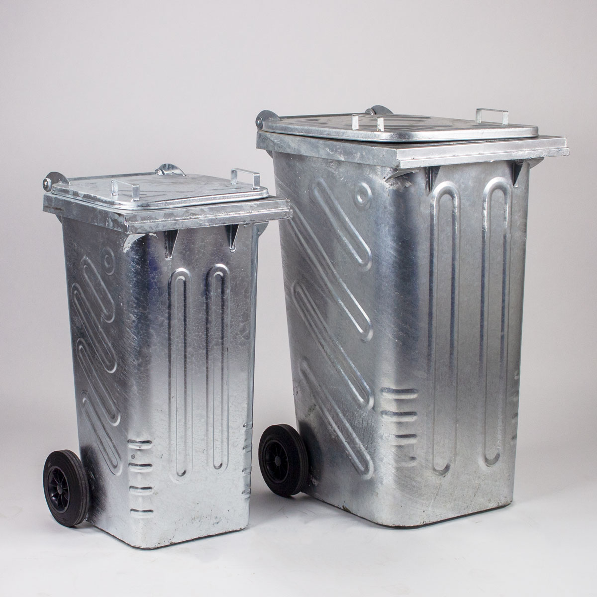 2-wiel stalen afvalcontainer