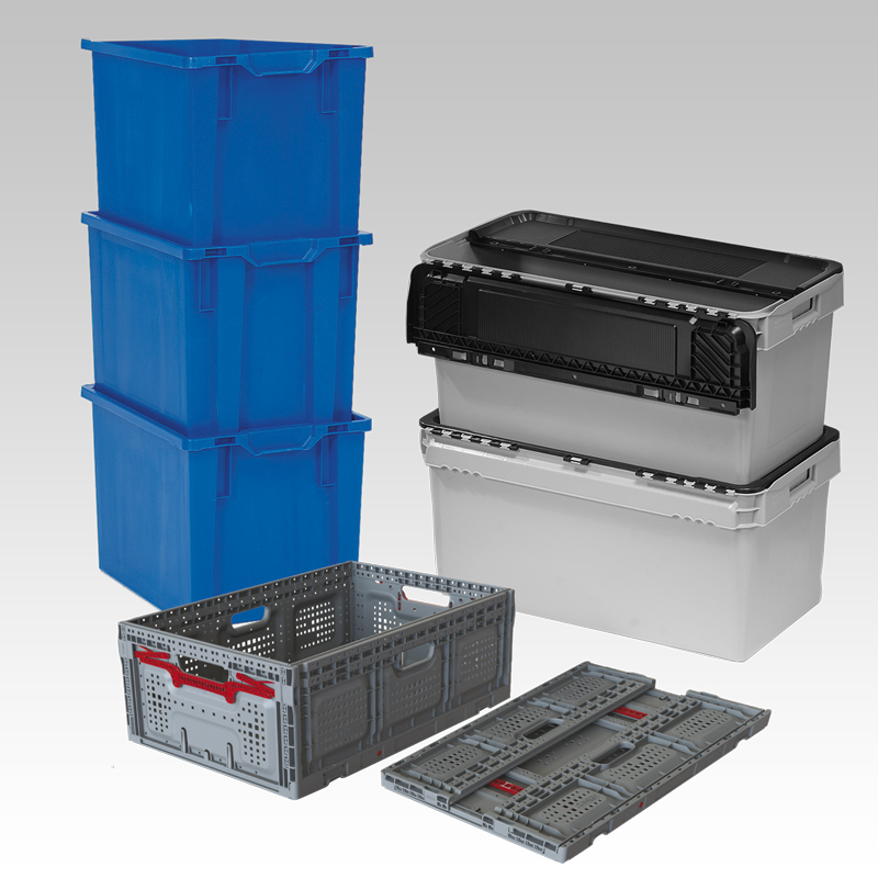 bacs de stockage et de transport emboîtables et repliables