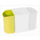 Corbeille tri sélectif bureau 6 litres 217x155x290 mm JAUNE