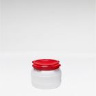 Kunststof wijdmondsvat, ø274x239 mm, 10,4 ltr, vat wit deksel rood