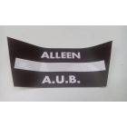 sticker tbv 2-wiel container tekst: ALLEEN