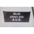 sticker tbv 2-wiel container tekst: BLIK