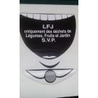 Sticker mond, 2 wiel afvalcontainer container Mond LFJ
