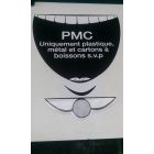 Sticker mond, 2 wiel afvalcontainer container Mond PMC