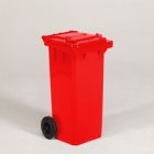 2-wiel container, 480x550x940 mm, 120 ltr, met deksel, rood