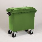 Conteneur à déchets 660 litres vert