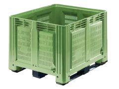 Palox plastique agricole 120x100x87 cm 760L 3 semelles VERT (par pièce)