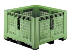 Agribox 780 liter 1200x1200x780 mm, 3 sleden, lichtgroen Agribox 780 liter 1200x1200x780 mm, 3 sleden, lichtgroen