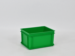Euronorm Kunststof bak, 400x300x220 mm, 20 l. groen PP Virgin