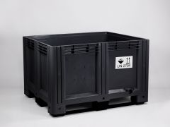 Caisse palette batteries 120x100x76 cm 610L UN 2794 NOIR