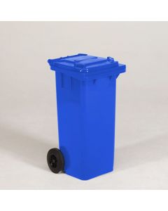 2-wiel container, 480x550x940 mm, 120 ltr, met deksel, blauw