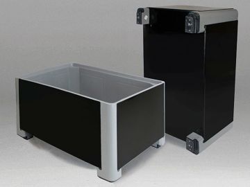 Palletbox 470 liter, 1200x800x760 mm op 4 poten geschikt voor cleanroom