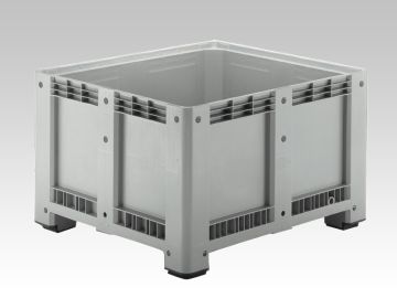 Palox plastique étanche 120x110x76 cm 680L alimentaire 4 pieds GRIS (par pièce)