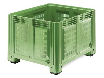 Palox plastique agricole 120x100x76 cm 680L 4 pieds VERT (par pièce)