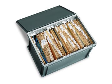 Boîte rangement dossier suspendu 60x40x34 cm plastique (par pièce)