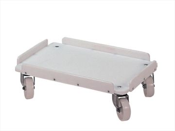 Transport trolley 600x400 mm with galva wheels, white