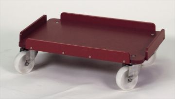 Euronorm transport roller 600x400 mm with 4 galvanised castors and swivel wheels