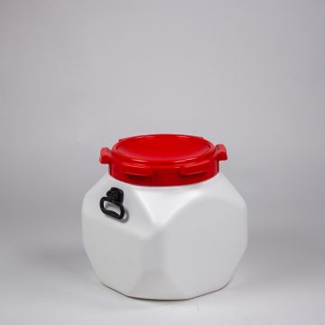 Rechtwandig vat 380x380x399 mm, 40 ltr met 2 handgrepen
