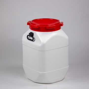 Rechtwandig vat 380x380x594 mm, 66 ltr met 2 handgrepen