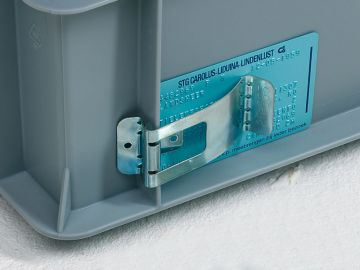 Veeretikethouder 70x30 mm, verenstaal, gegalvaniseerd, ongemonteerd