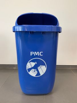 City waste bin 50 l. for PMC 430x345x750 mm, blue