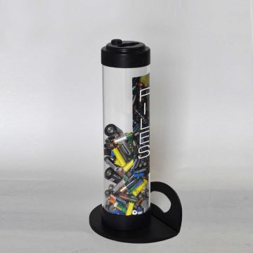 Collecteur de piles usagées ø12x30 cm 35 litres