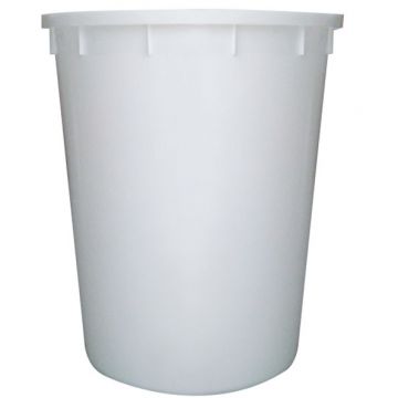 Plastic round container 300 L, ø760x890 mm, white