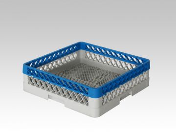 Vaatwaskorf 500x500x140 mm, fijnmazig voor bestek met opzetrand