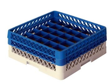 Vaatwaskorf 500x500x180 mm 36 vaks tbv ø 74 mm bekerglazen