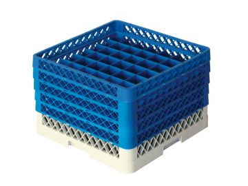 Dishwashing rack for goblets 500x500x300 mm, 49 compartments ø 63 mm