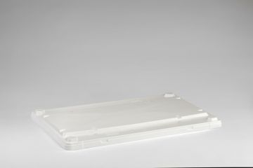 Kunststof deksel voor palletbox, 800x1200 mm, wit