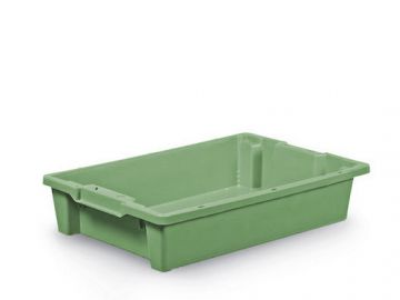 Draaistapelbak, 20 liter, 600x400x120mm, groen