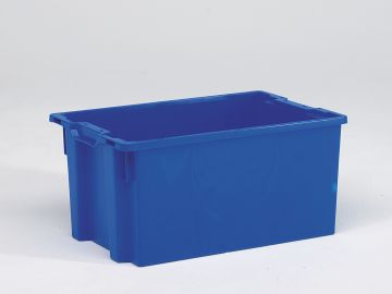Draaistapel euronorm bak 600x400x270 mm, 50 l. gesloten, blauw