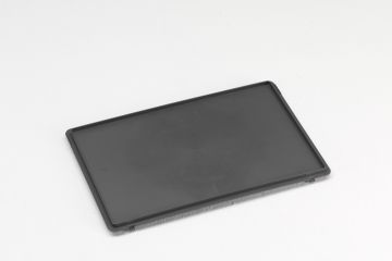 Hooked euronorm lid 600x400 mm without closure clips, dark-grey