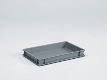 Bac plat gerbable 60x40x7 cm 14L Normbox GRIS