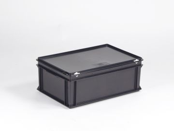 Bac gerbable ESD avec couvercle 600x400x235 mm 40 litres