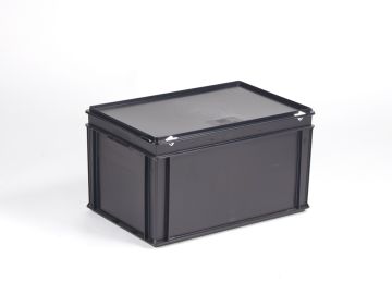 Bac gerbable ESD avec couvercle 600x400x335 mm 60 litres