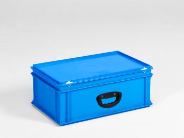 Mallette de transport plastique 600x400x235 mm 40L bleu