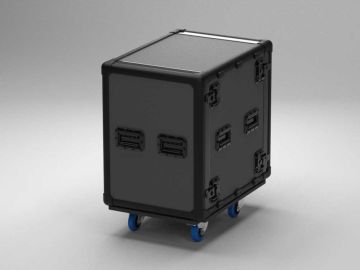 19" Exo Rack Case 14U, 574 x 804 x 750 mm, dubbeldeurs op wielen