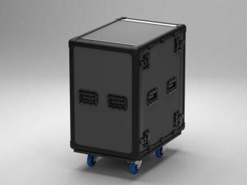 19" Exo Rack Case 16U, 574 x 804 x 838 mm, dubbeldeurs, op wielen