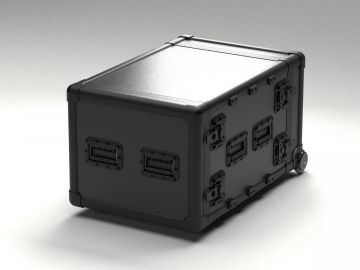 8U Rack Exo-Case, 19", aluminium frame, 574x779x483 mm