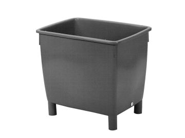 Kunststof grootvolume bak 210 liter, donkergrijs