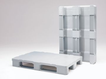 Hygiëne pallet op 3 sleden 1200x800x153 mm, dicht dek, PE