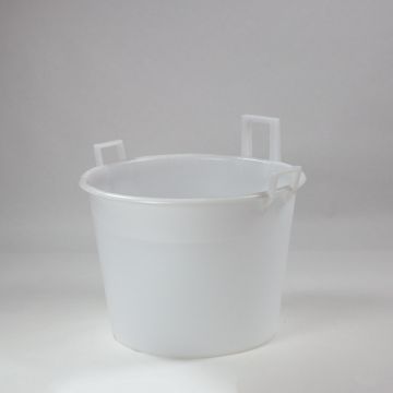 Plastic kuip 65 liter, levensmiddelengeschikt wit