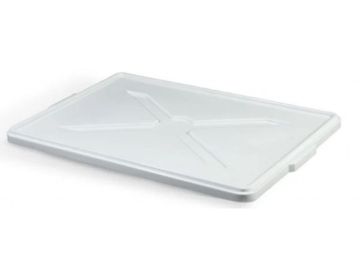 White lid 665x445x30 mm for hygiene bin with base dimensions 650x427 mm