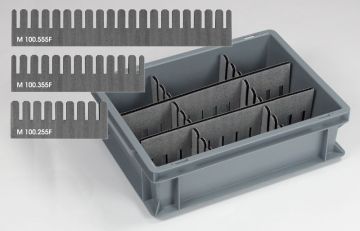 Vakverdeling 355x100x7 mm bekleed met foam