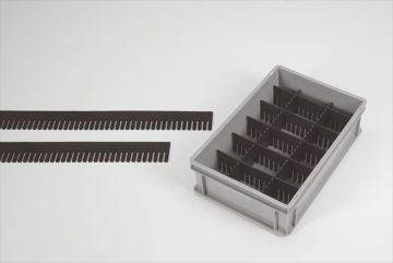 Divider strip 355x100x5 mm ESD, black